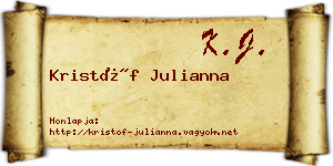 Kristóf Julianna névjegykártya