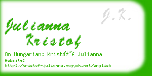 julianna kristof business card